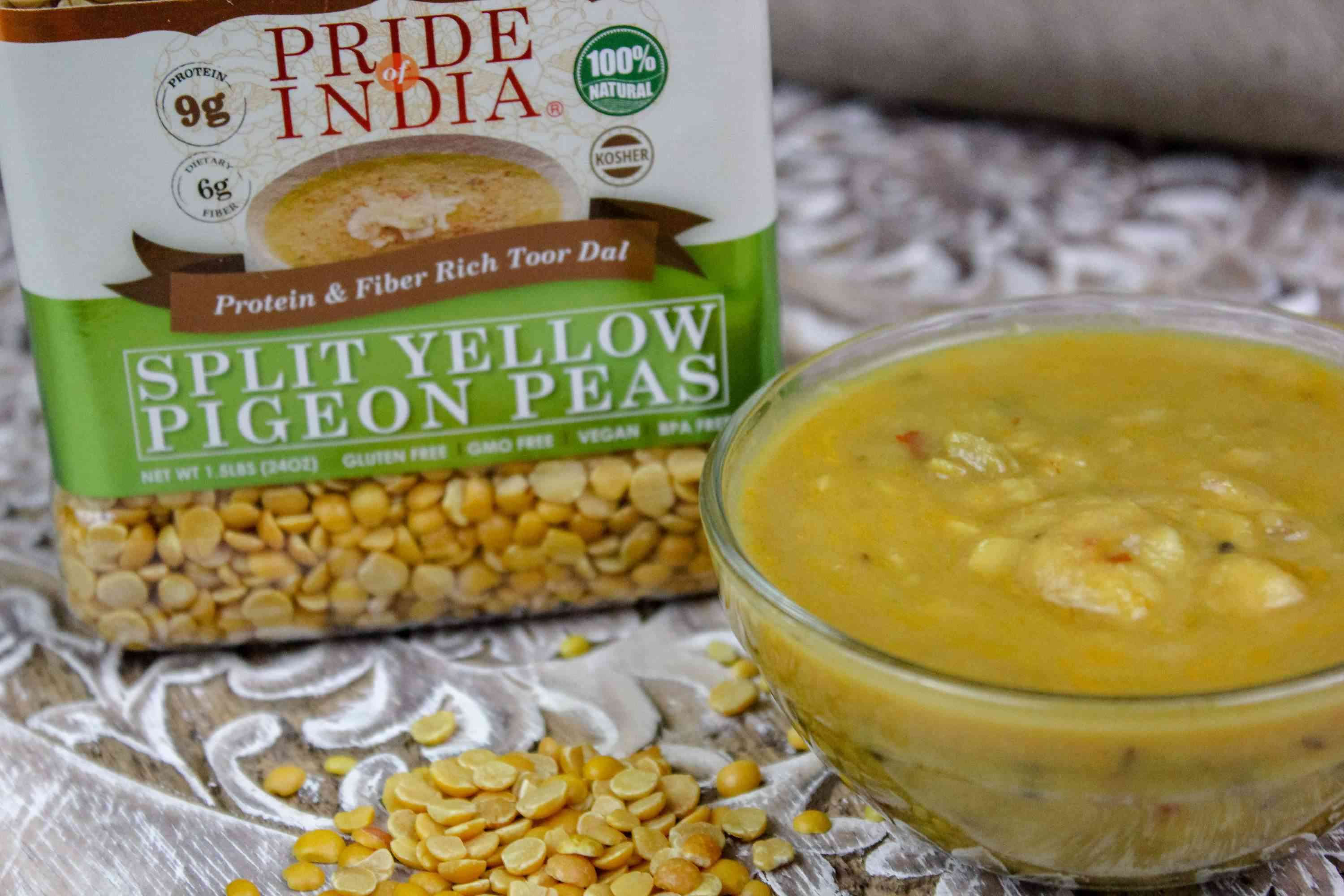 Indian Split Yellow Pigeon Peas - Protein & Fiber Rich Toor Dal Jar