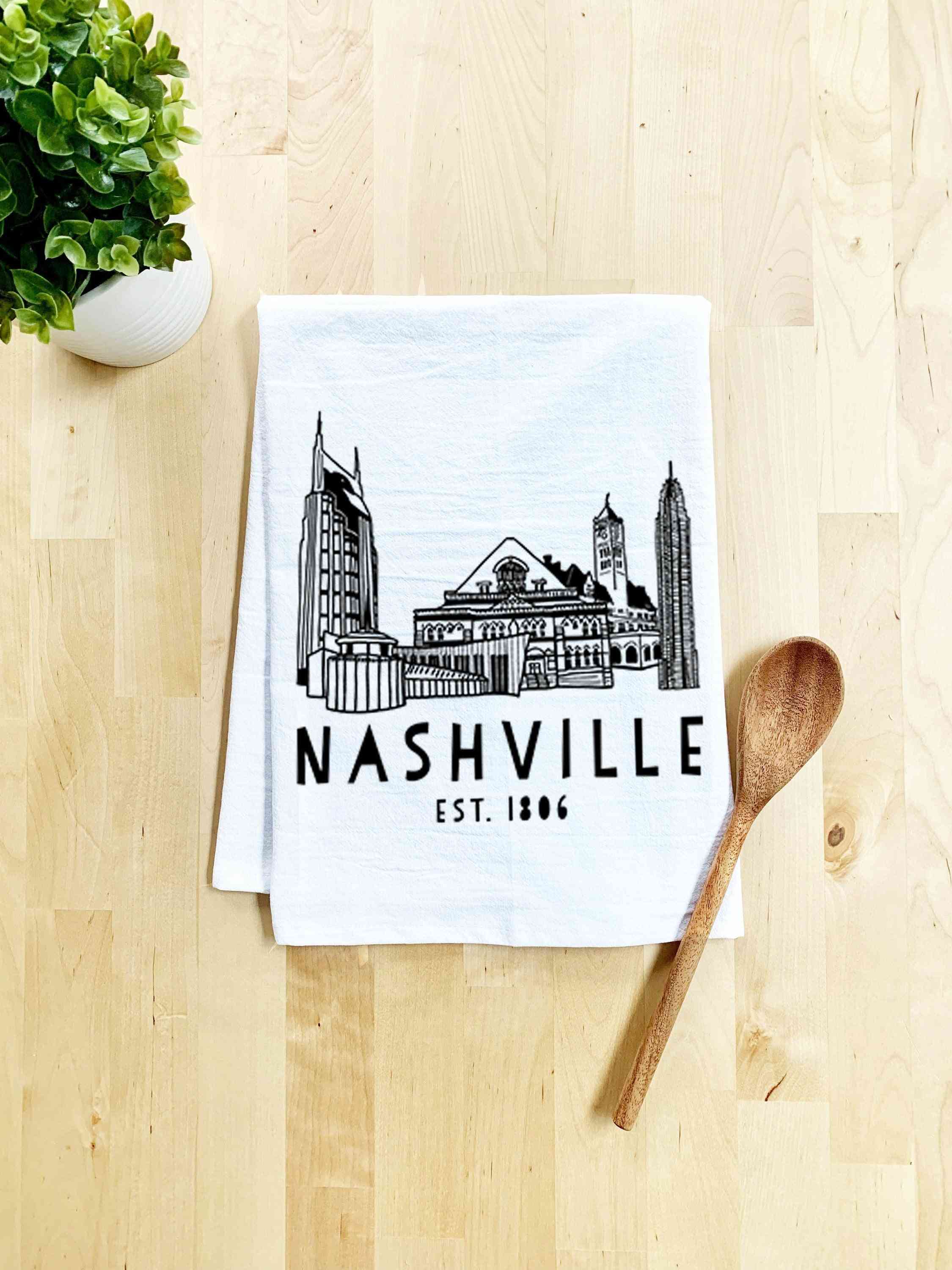 Nashville Skyline Dish Towel