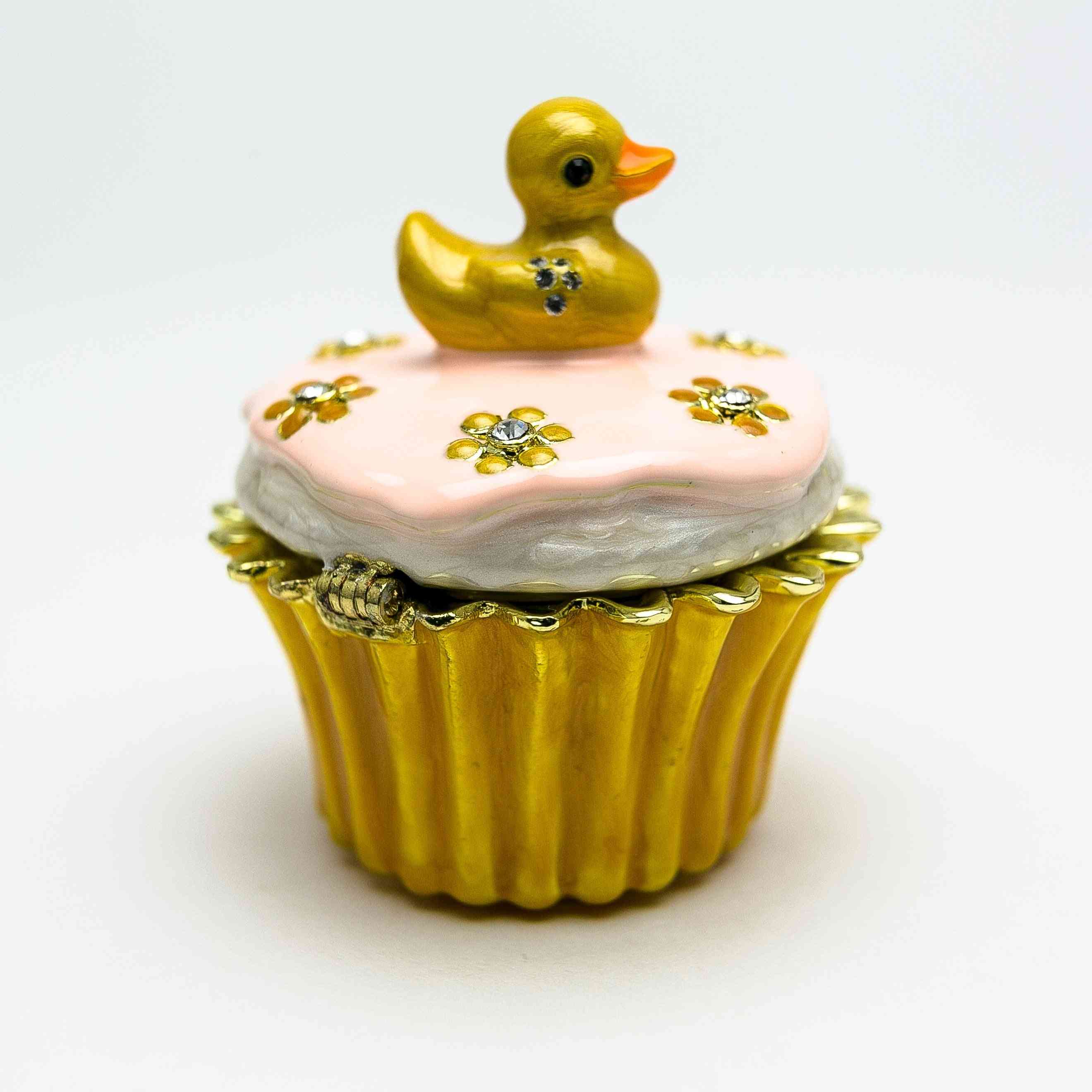 Duck On Cupcake Trinket Box
