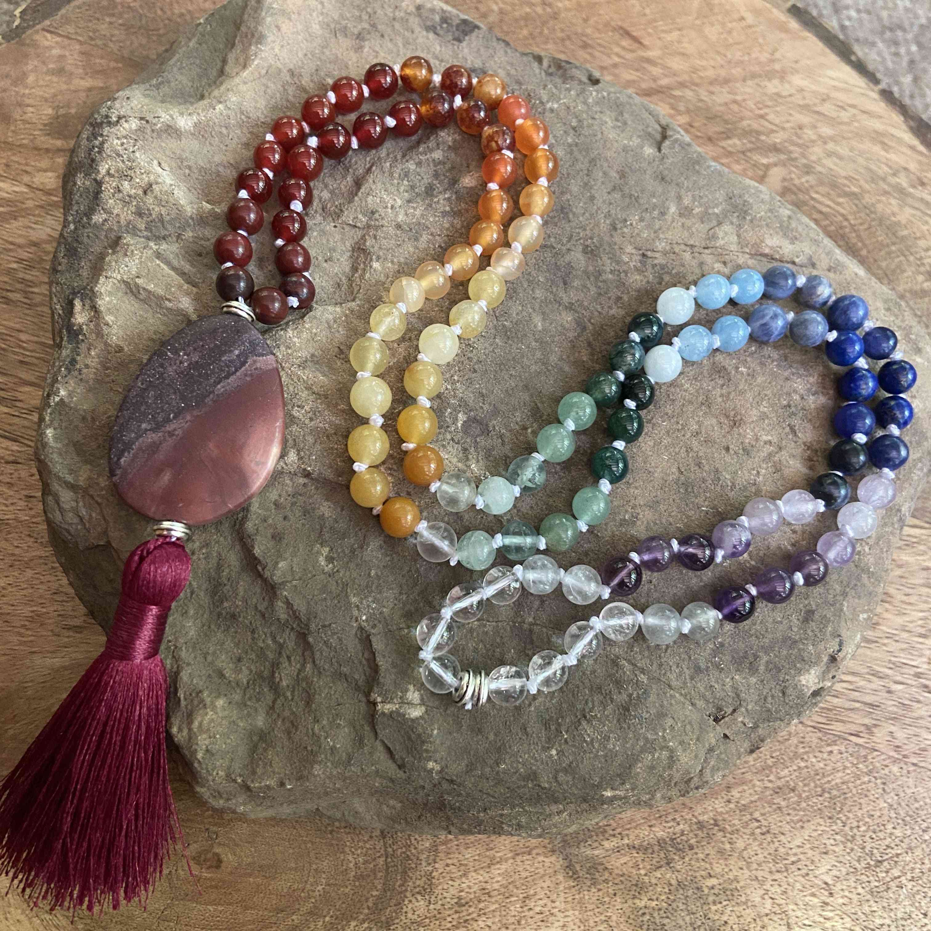 Hindus And Buddhists Rainbow Beads Mala