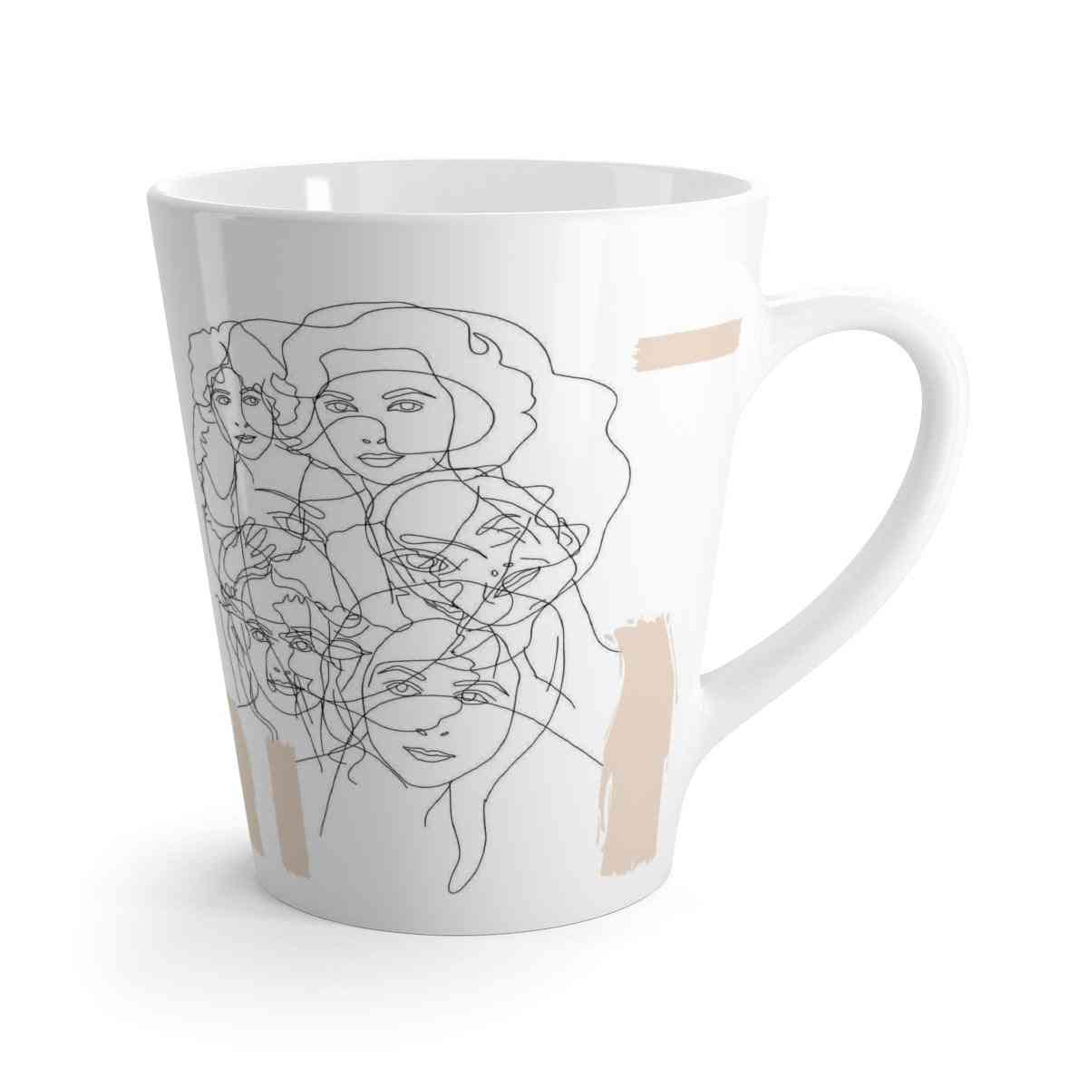 Interconnected Beige Latte Mug