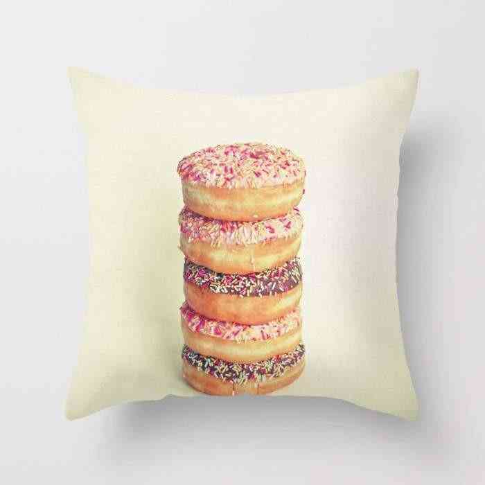 Stack Of Donuts Printed Pillow Cover