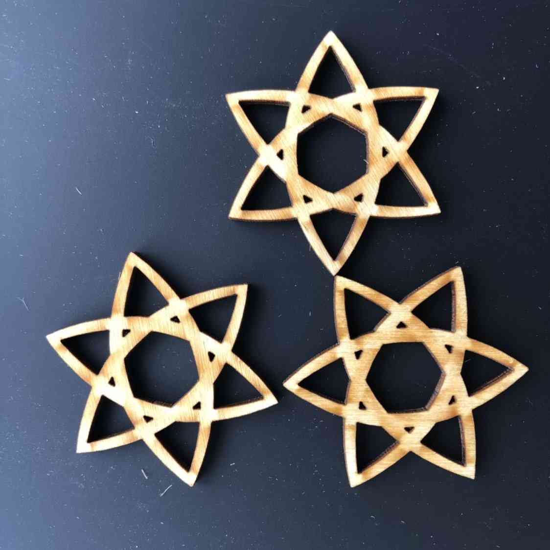 Perles en bois étoile celtique