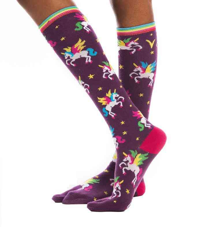 Flip-flop čarape-leteći jednorožni print