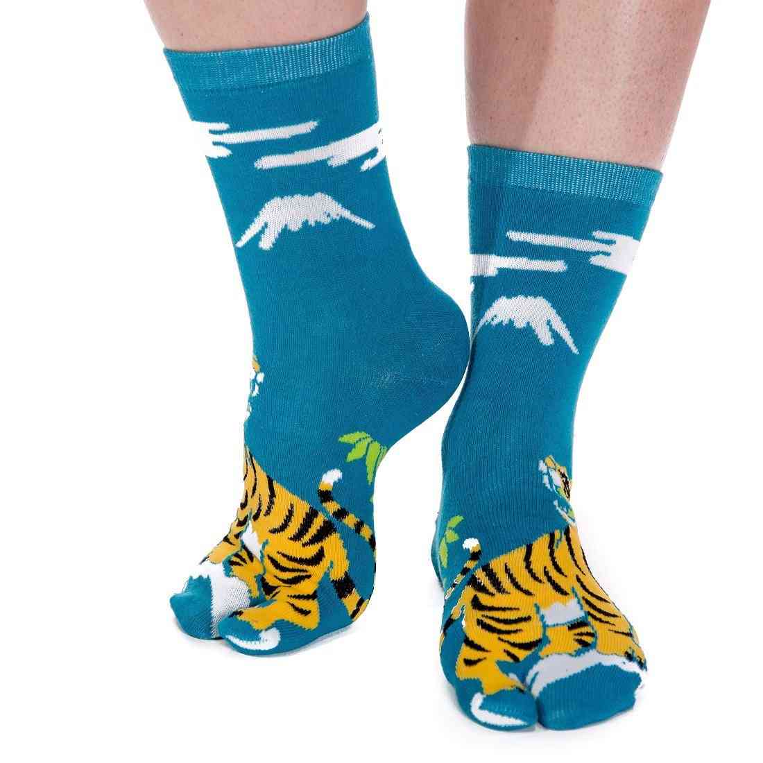 Flip Flop Socks - Tiger Pattern