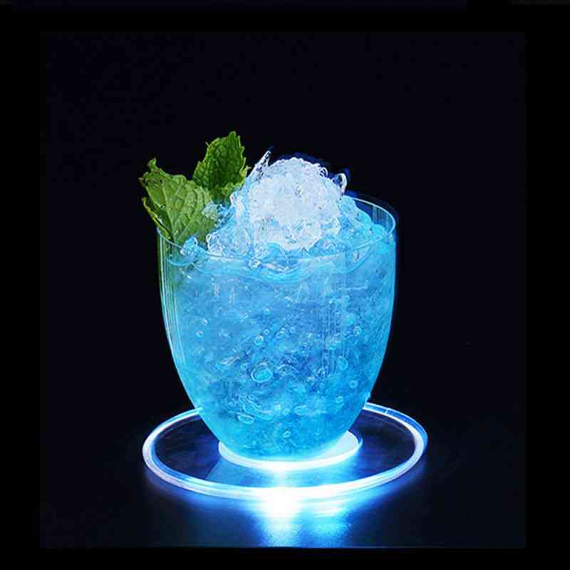 Acrylic Led Light Coaster Cocktail Flash Base