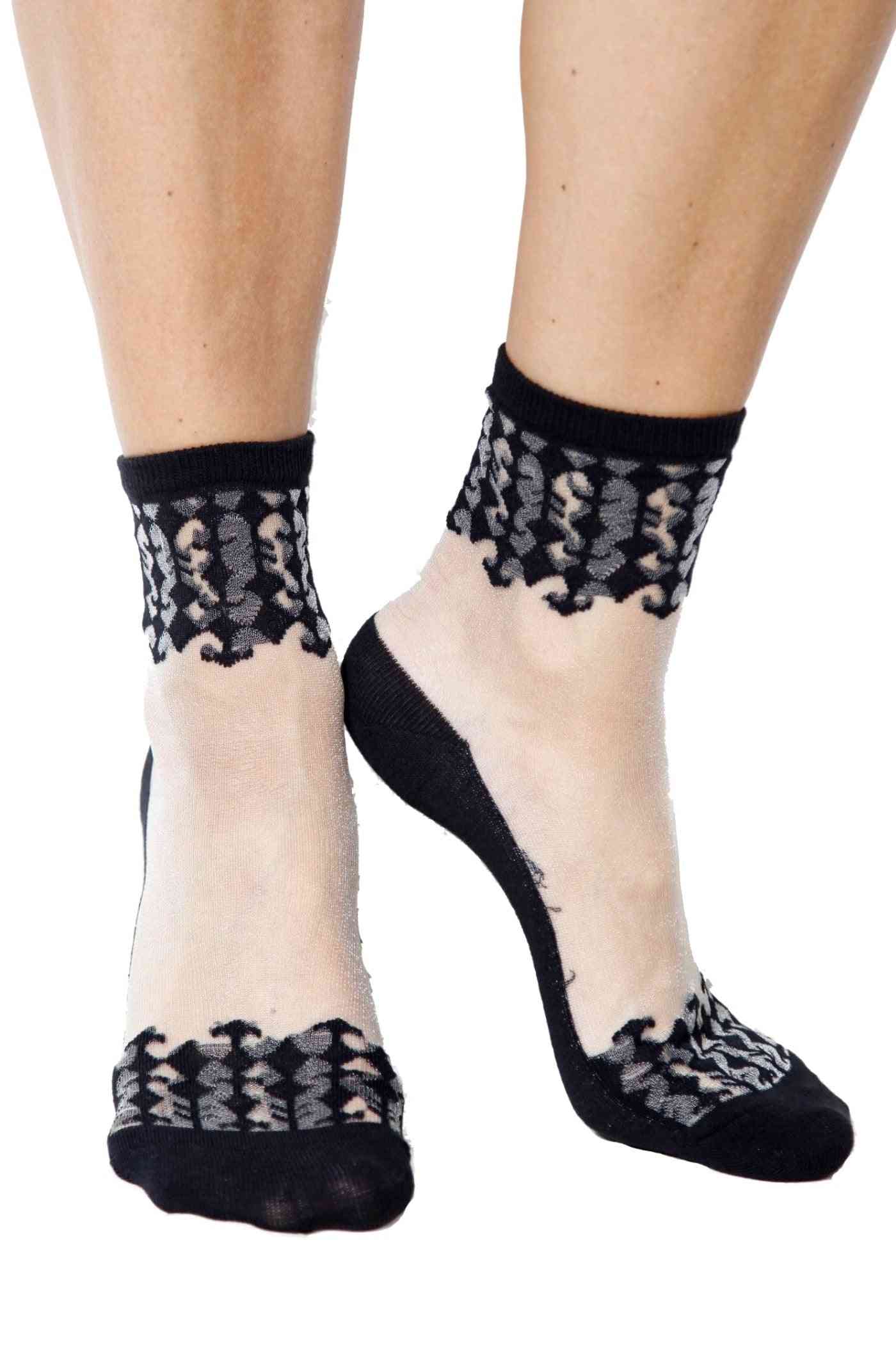Elegantní třpytivé čiré ponožky