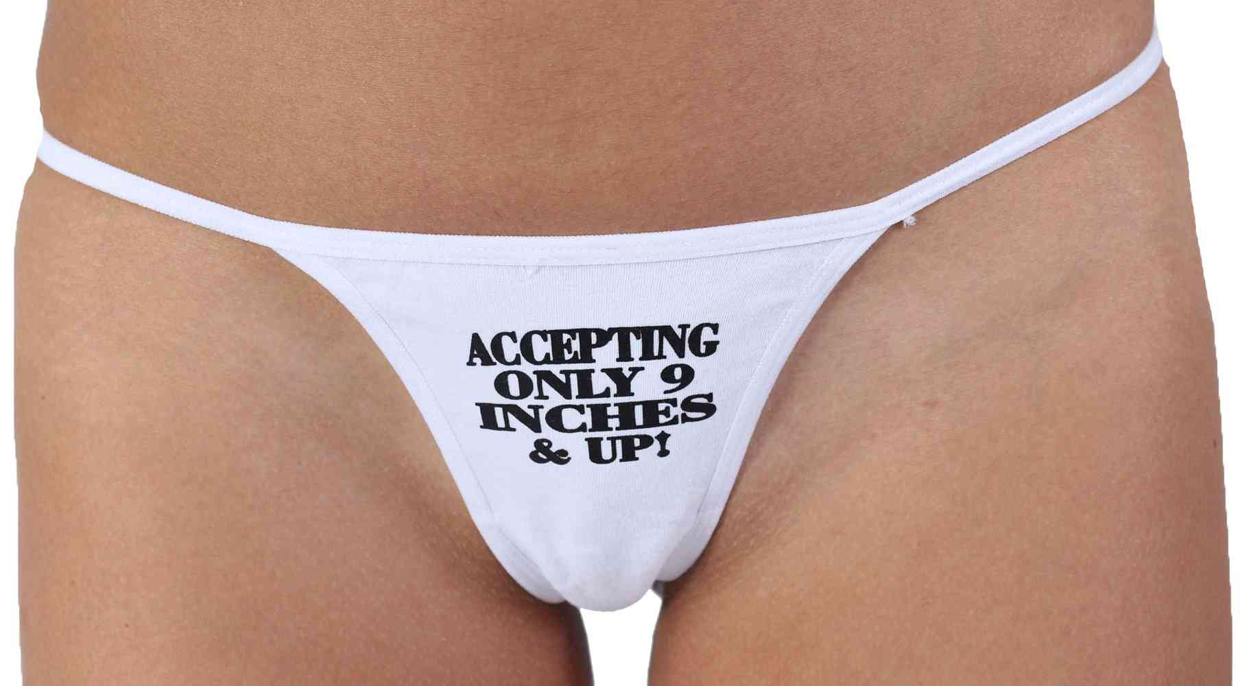 Accepting Only 9 Inches Graphic Thong