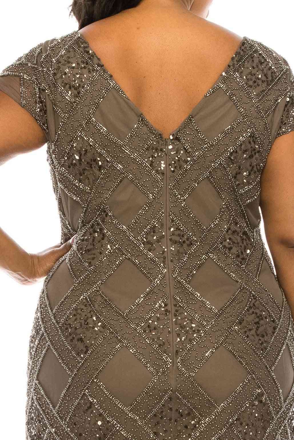Shimmery And Sheer A-line Cocktail Party Dress
