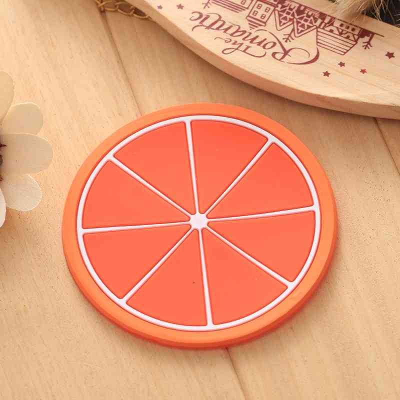 Silicone Fruits Button Coasters