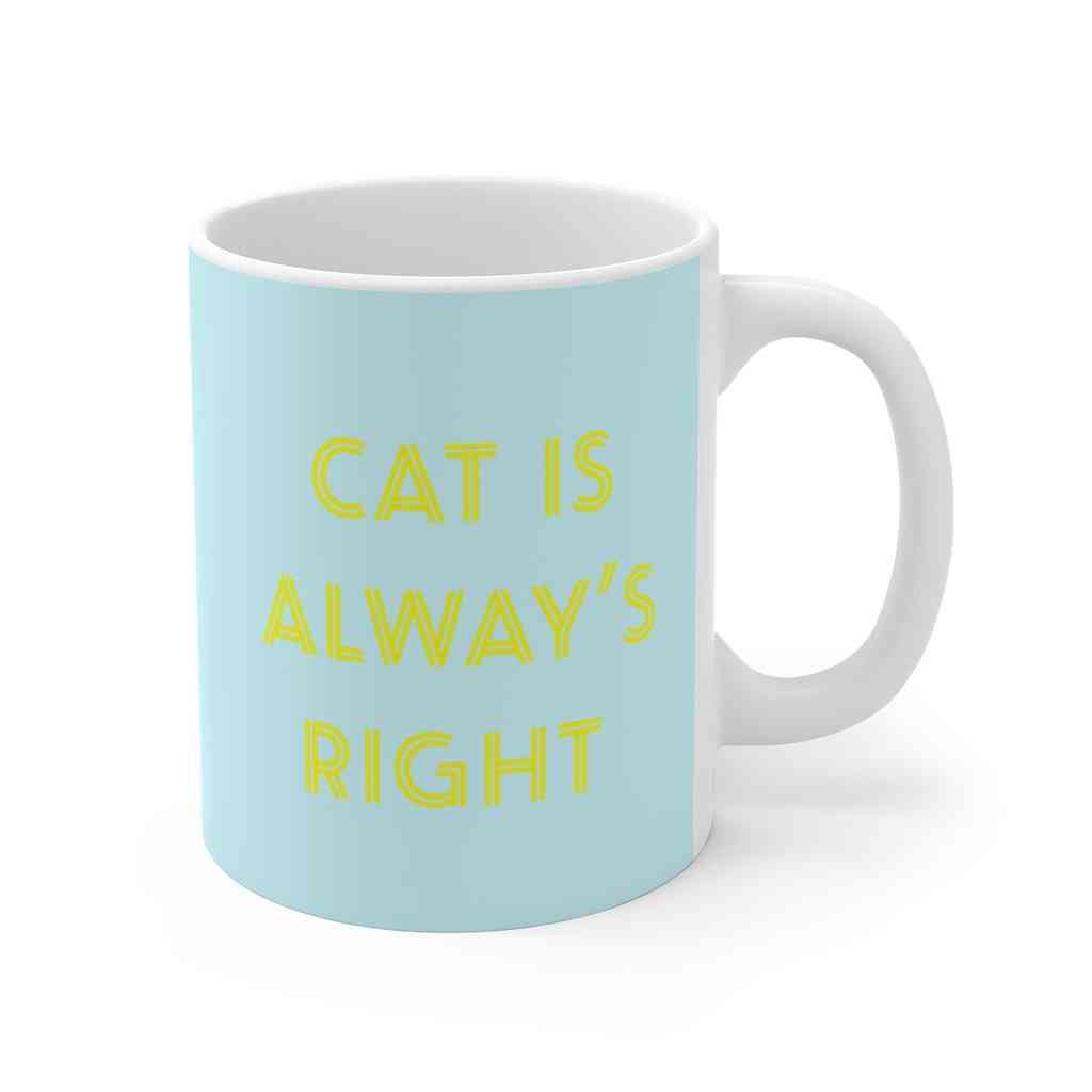 котката винаги е дясната халба за кафе