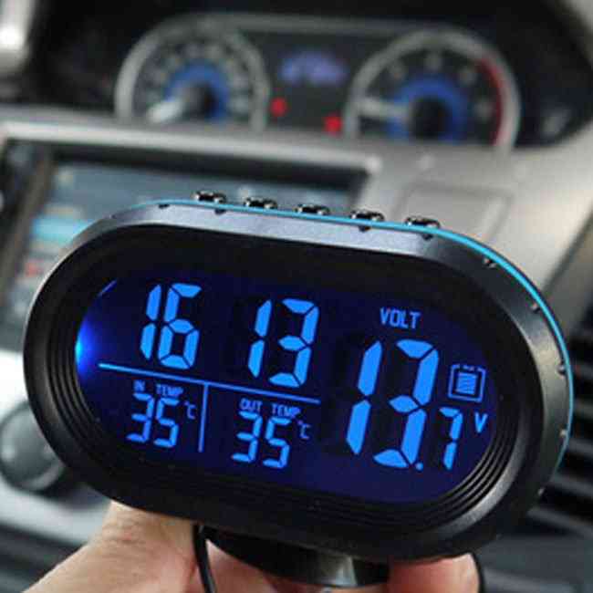 Orologio digitale per monitor di tensione per auto lcd