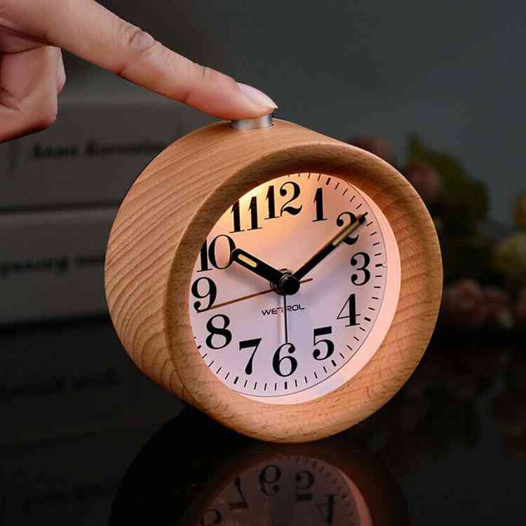 Wooden Led Alarm Clock