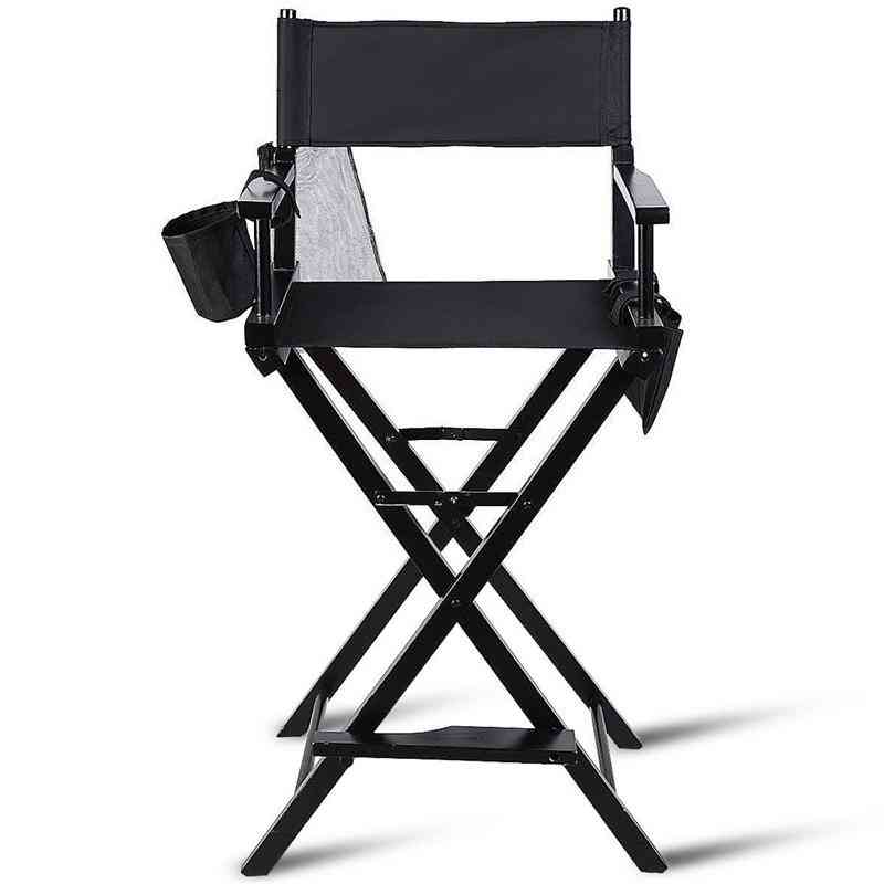 Professional Makeup Artist Foldable Chair, Sturdy Solid Hardwood Frame