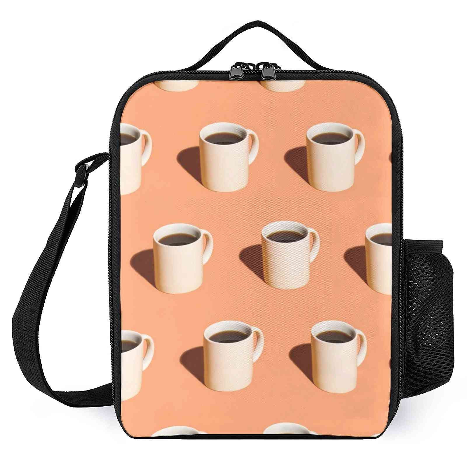 Big Coffee Cup Pattern-printed Lunch Bags