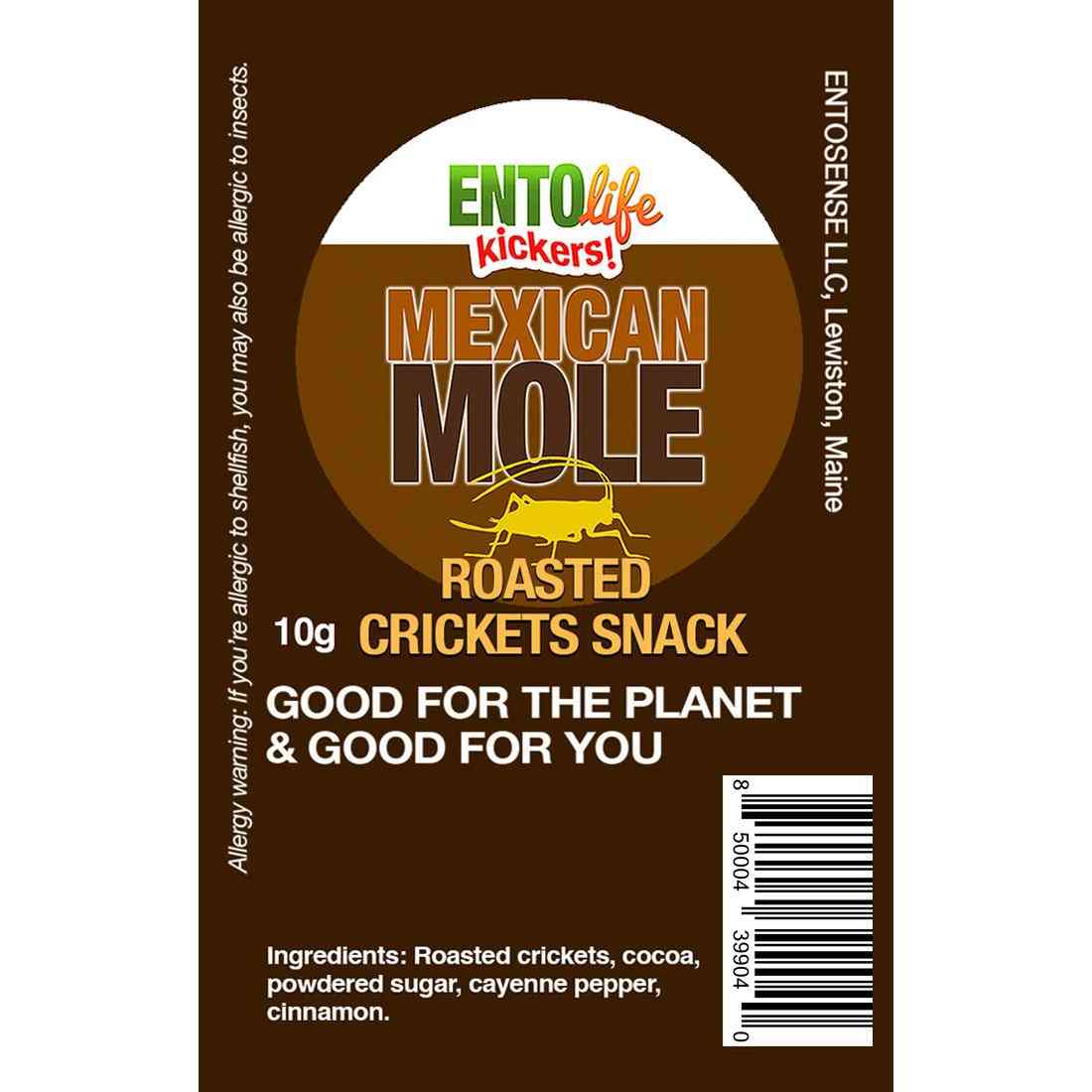Mini-kickers Mexican Mole Flavored Cricket Snack