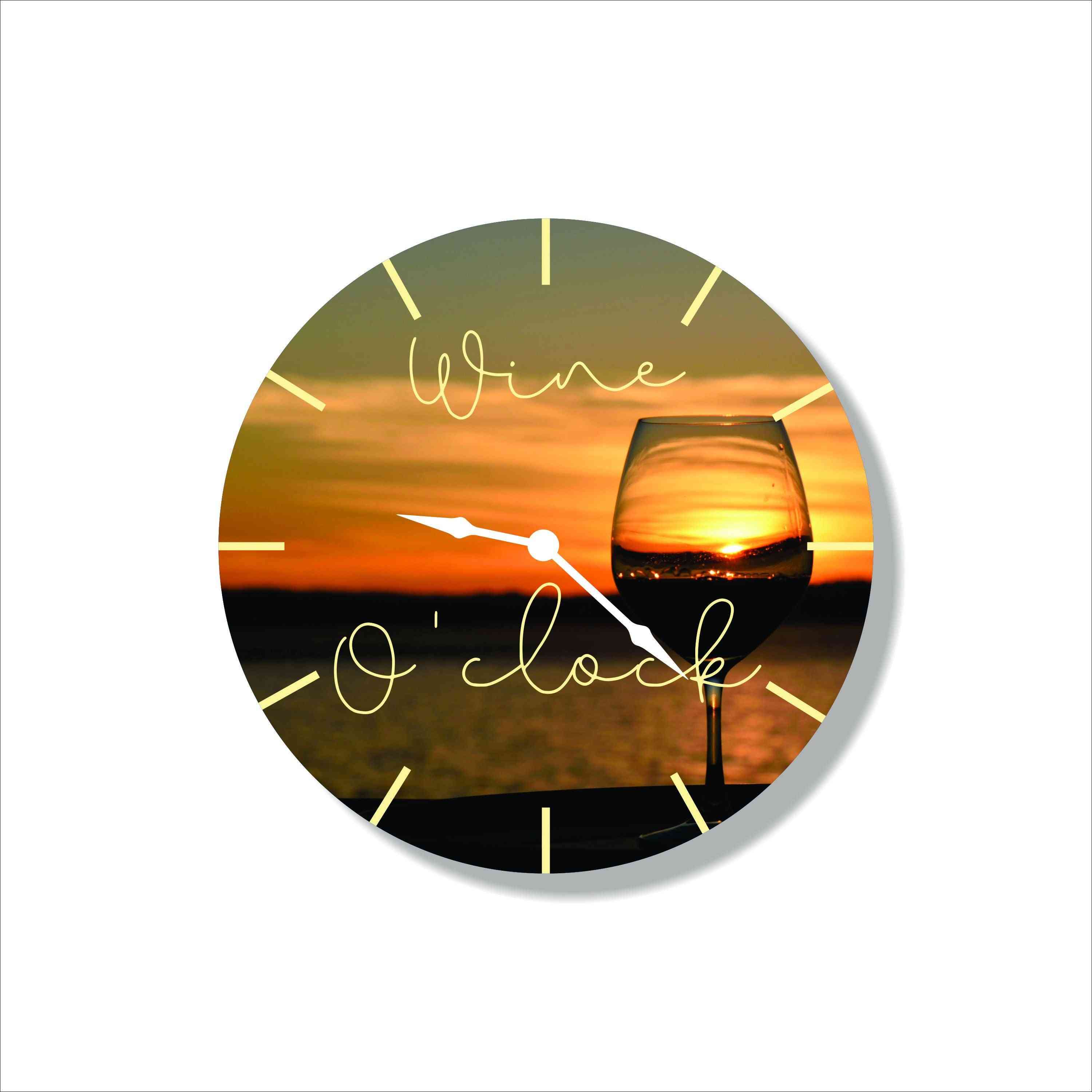 Vivid Images Wine Themed Clock