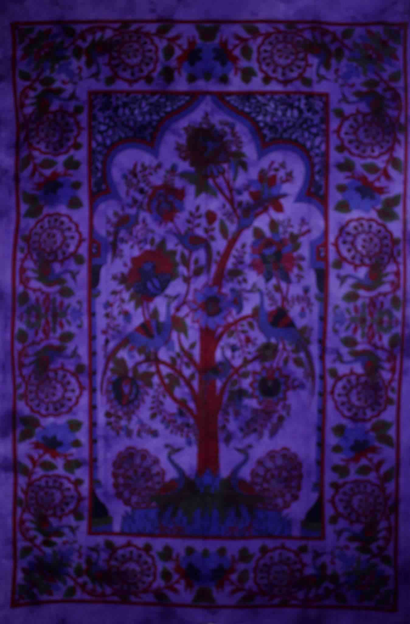Tree Of Life Peacock Tapestry