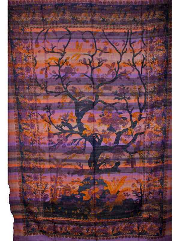 Drevo življenja ptic umetnost v tapiseriji ročnega statva
