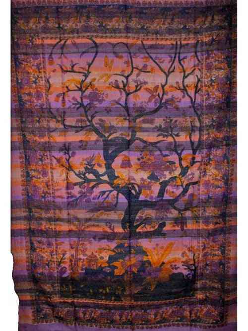 Drevo življenja ptic umetnost v tapiseriji ročnega statva
