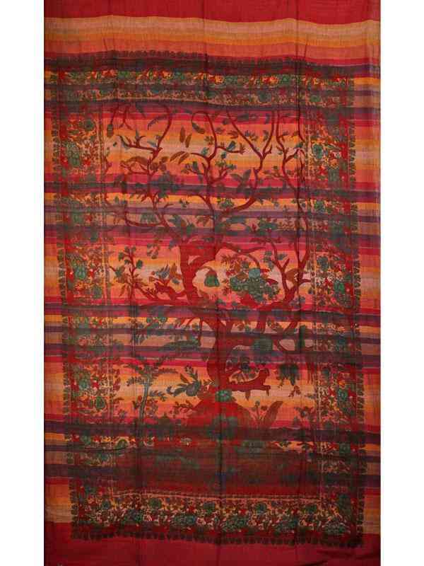 Tree Of Life Birds In Hand-loom Tapestry