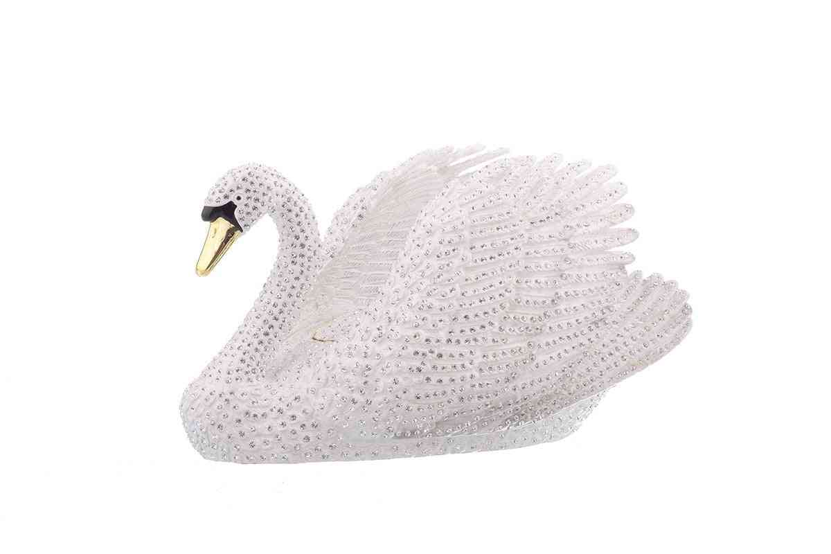 Veľká biela labuť - ručne vyrobená krabička na drobnosti
