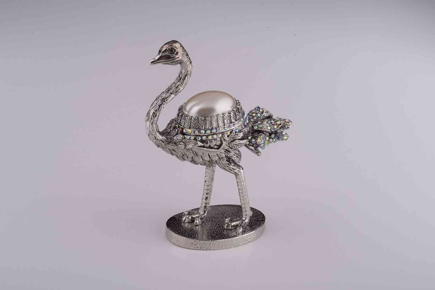 Silver Ostrich-trinket Box