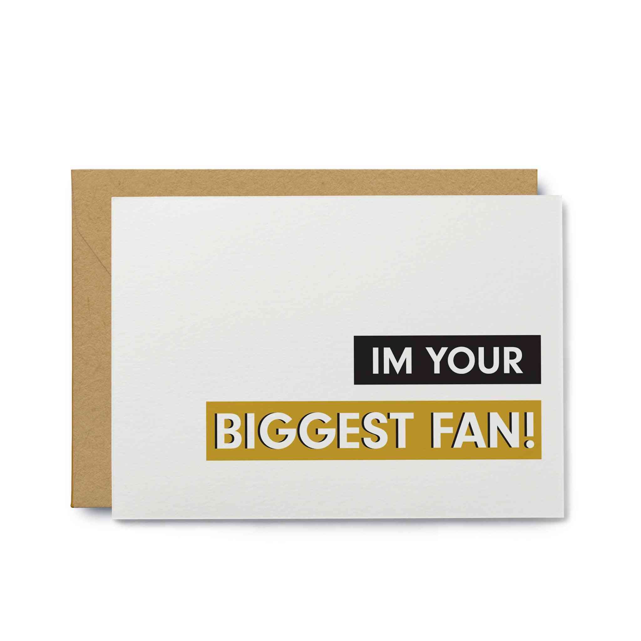 Soy tu mayor fan-tarjeta de felicitación