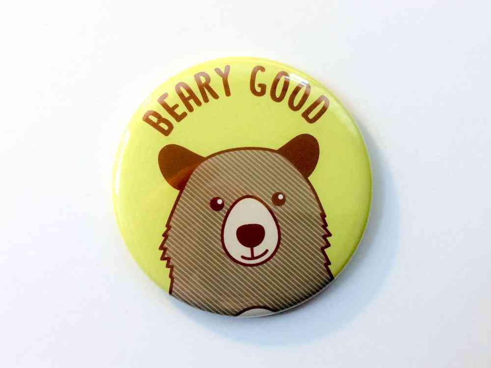 Cute Bear Magnet, Pin, Or Pocket Mirror