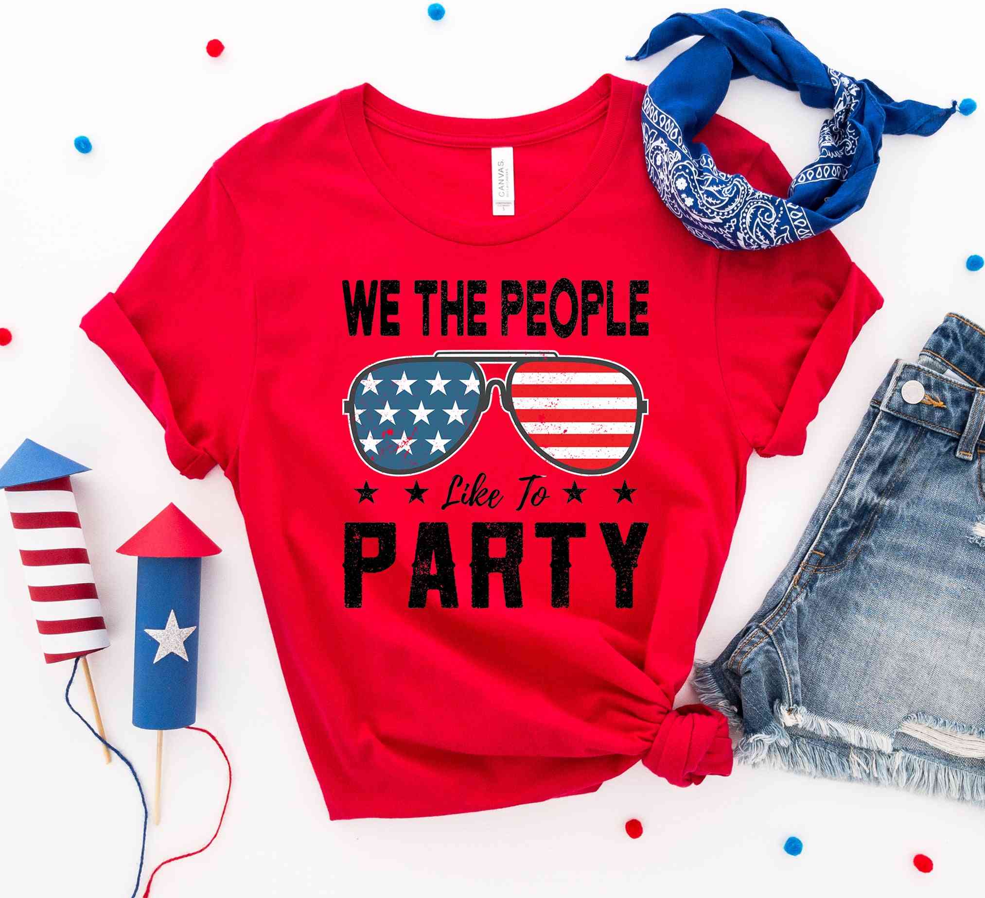 Wij de mensen houden van feesten t-shirt