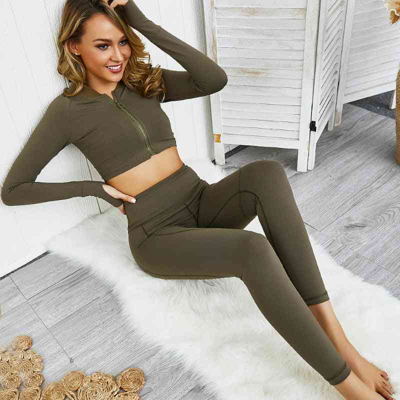 Tight-sleeved Jacket, Yoga Wear Suit