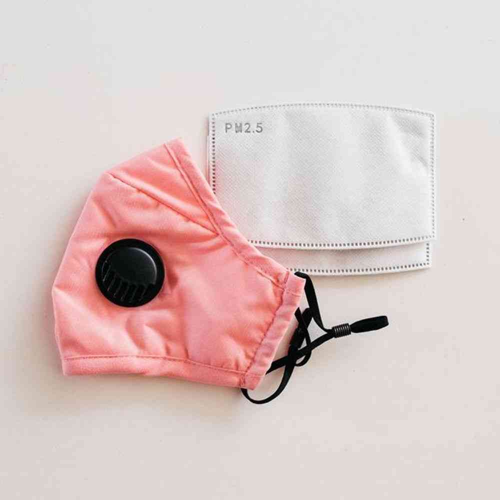 Light Pink Vented Face Mask With 2 Filters