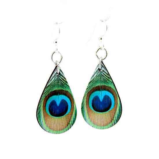 Peacock Feather Design Earrings