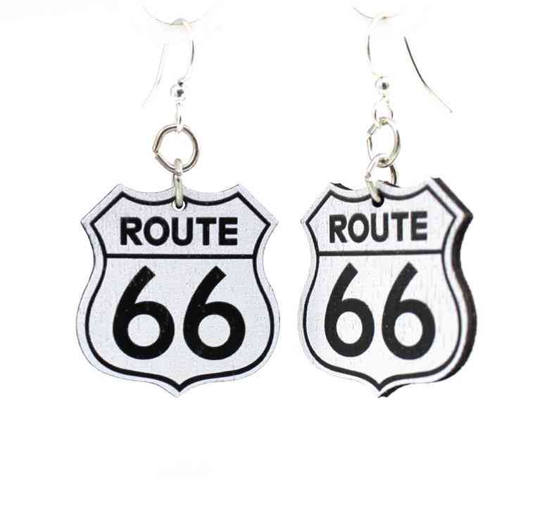 Route 66 Pattern Earrings