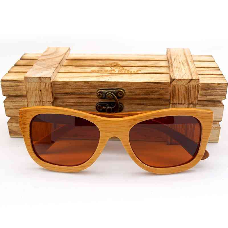 Drvene sunčane naočale od prirodnog bambusa-ručno polarizirano ogledalo