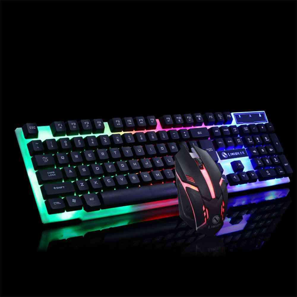 Gtx300 Gaming  Glowing Keyboard And Mouse Set
