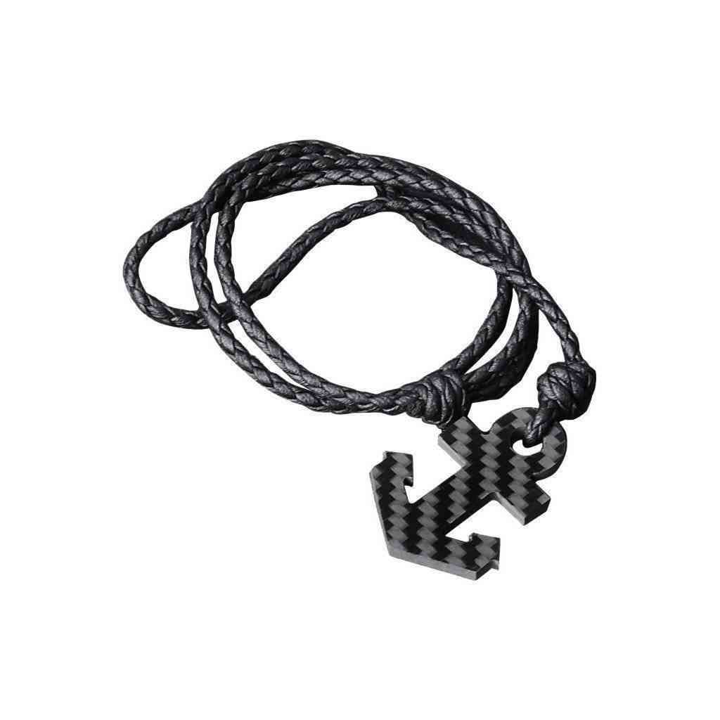 Real Carbon Fiber Anchor Bracelet
