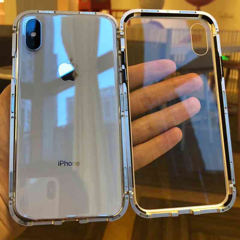 Magnet zwei in einem Glas iPhone Fall