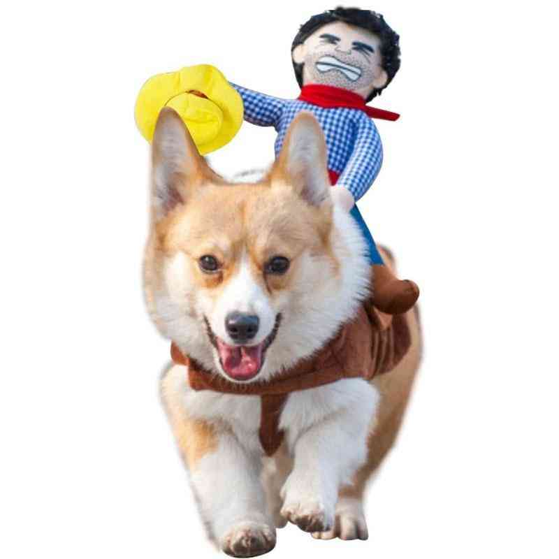 Pet Dog Cowboy Riding Costumes