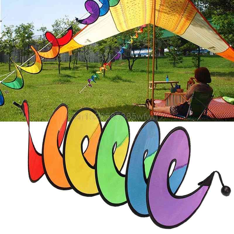 Tenda del mulino a vento a spirale arcobaleno bambini colorati