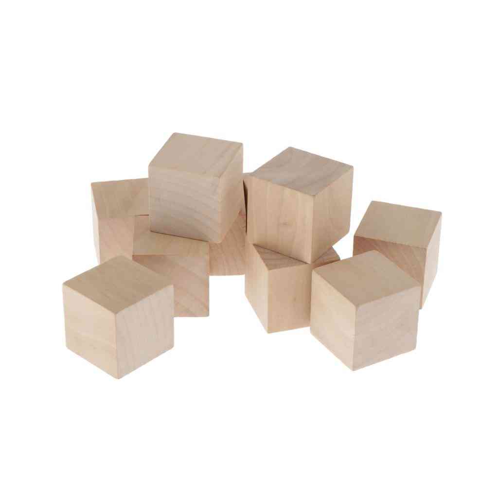 Wooden Cubes, Unfinished Birch Cube