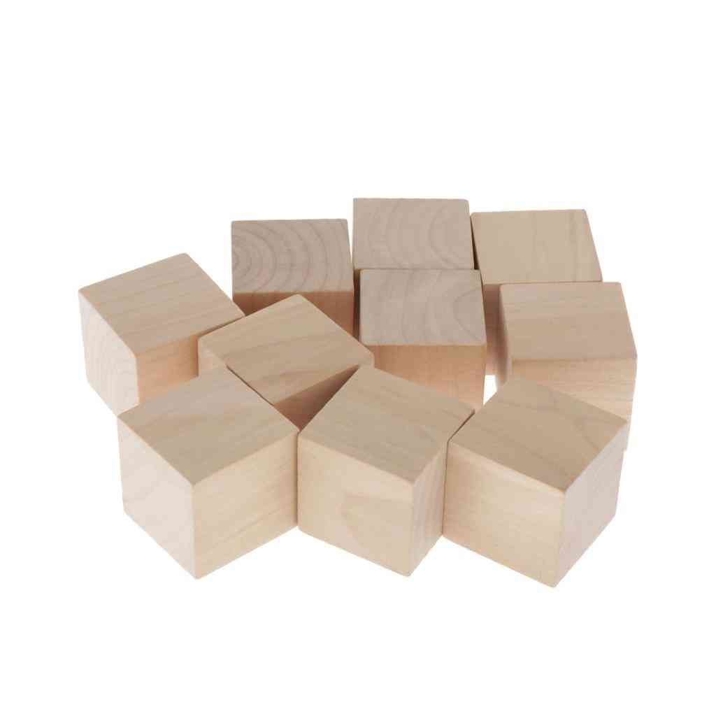 Wooden Cubes, Unfinished Birch Cube