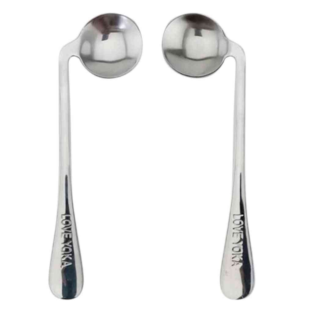 Durable Stainless Steel  Angled Offset Spoon, Left/right Hand Feeding