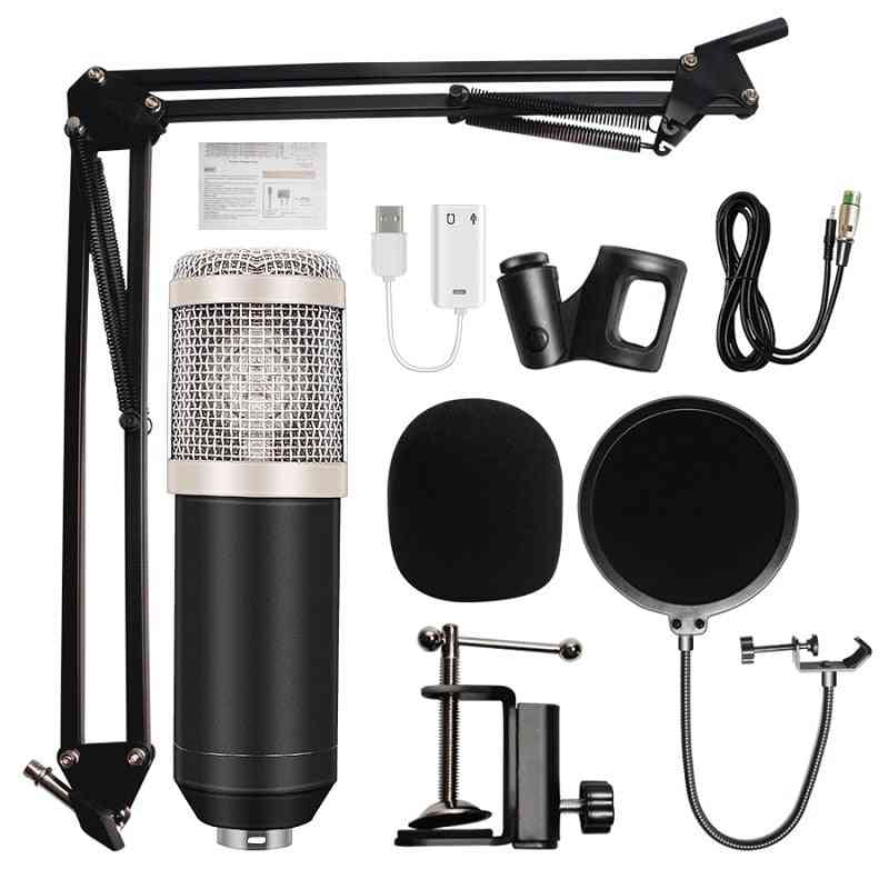 Microfone de gravação condenser wired bm-800 karaokê bm800