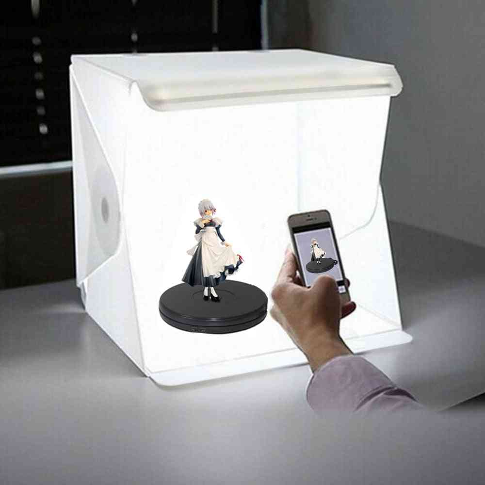 Led opvouwbare foto achtergrond lightbox, softbox met fotografie lamp