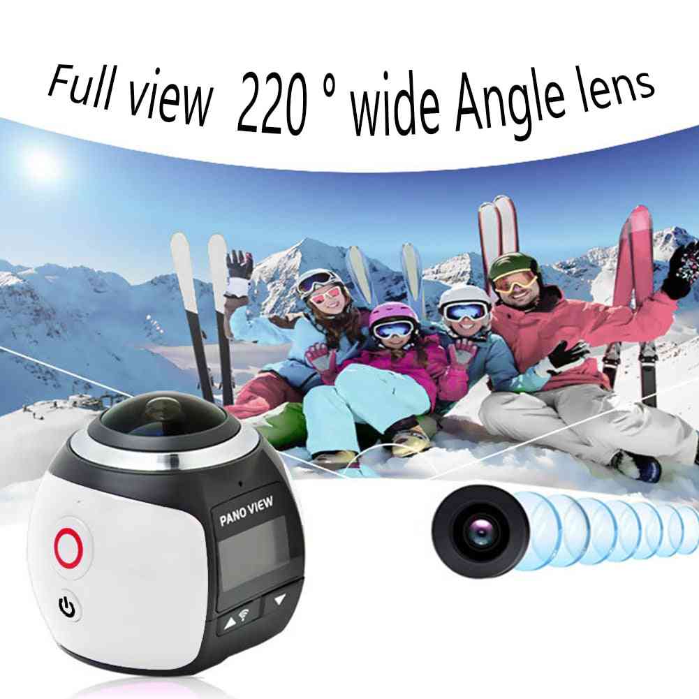 360 Degree Panoramic Wifi Hd Wide Angle Anti-shake Sports Outdoor Camera