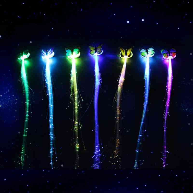Karácsonyi led pillangó világító száloptikai paróka