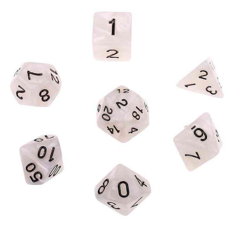 Mini Luminous Dice, Polyhedral Sided, Multi-faceted Game Set