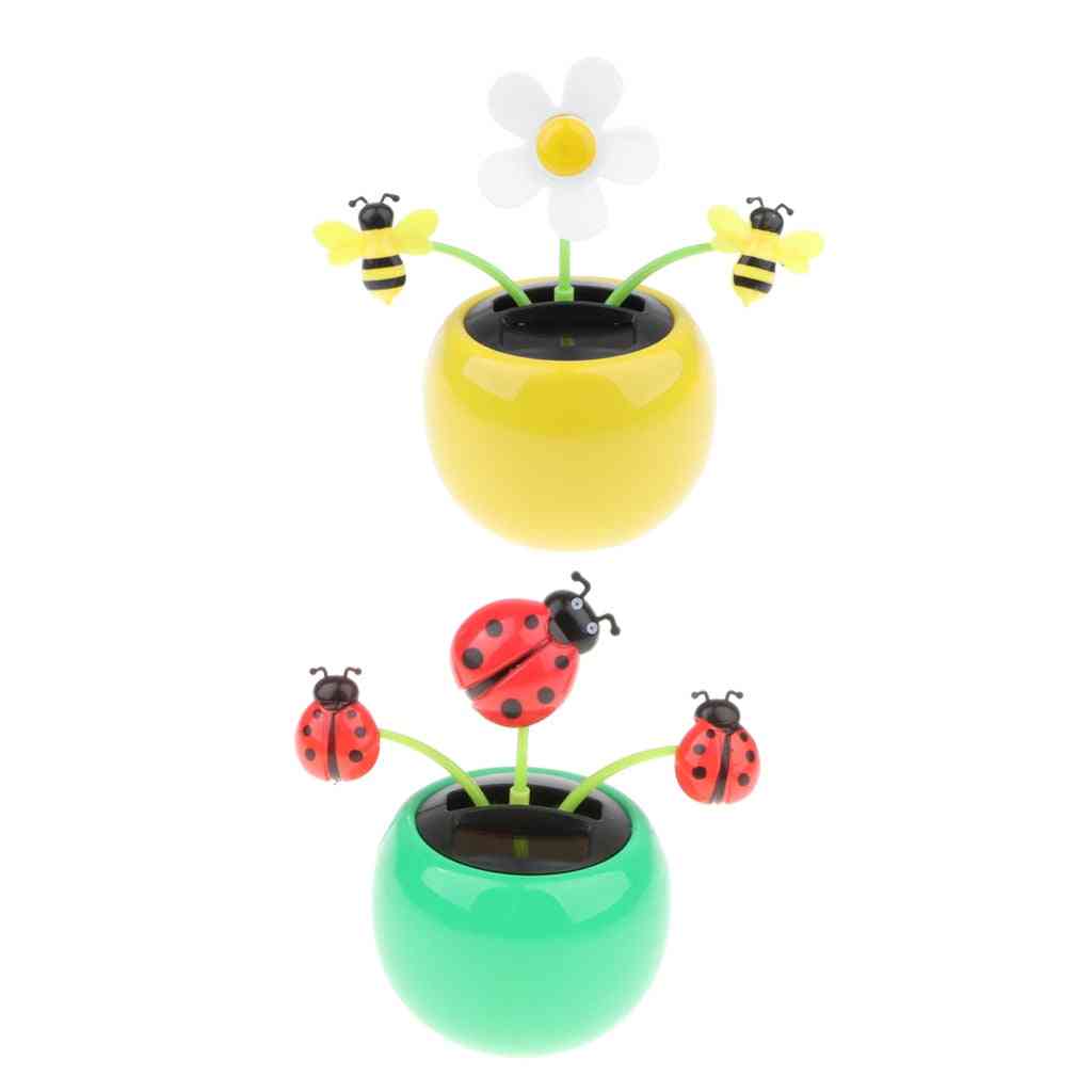 Solar Powered Flowers Animals Dancing Toy - Decorations