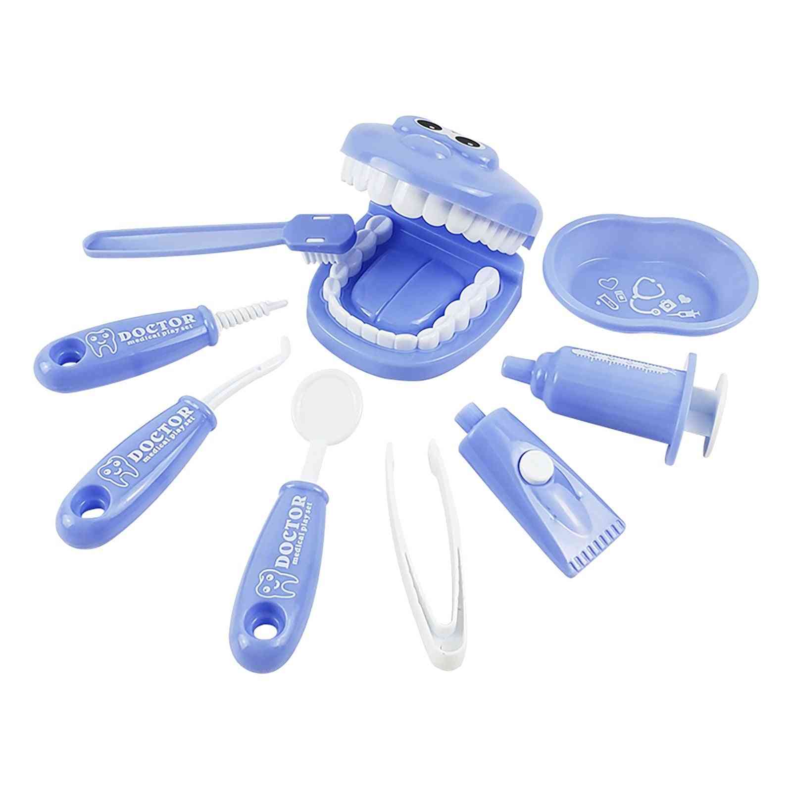 Kids Pretend Play Dentist Check Teeth Model Set Medical Kit